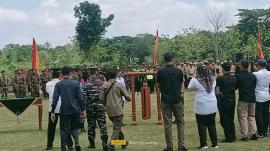 Upacara Pembukaan TNI Manunggal Membangun Desa (TMMD) ke-126 Reguler Tahun 2025 oleh Kodim 0730/GK