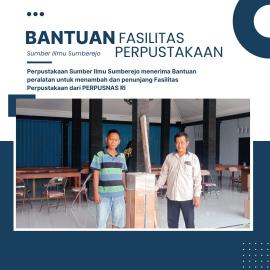 Perpustakaan Sumber Ilmu Sumberejo Terima Bantuan Rak Buku dari Perpustakaan Nasional RI