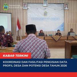 Dari Data Menuju Aksi: Kapanewon Semin Perkuat Penyusunan Profil dan Potensi Desa Tahun 2026